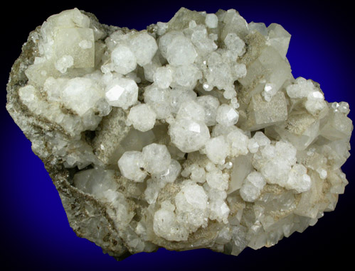 Analcime on Calcite from Prospect Park Quarry, Prospect Park, Passaic County, New Jersey
