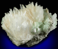 Natrolite on Prehnite and Analcime from Prospect Park Quarry, Prospect Park, Passaic County, New Jersey