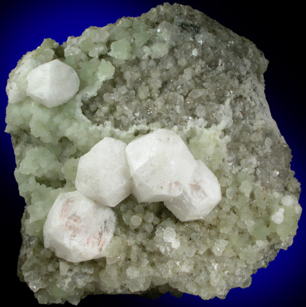 Analcime, Prehnite, Calcite from Upper New Street Quarry, Paterson, Passaic County, New Jersey