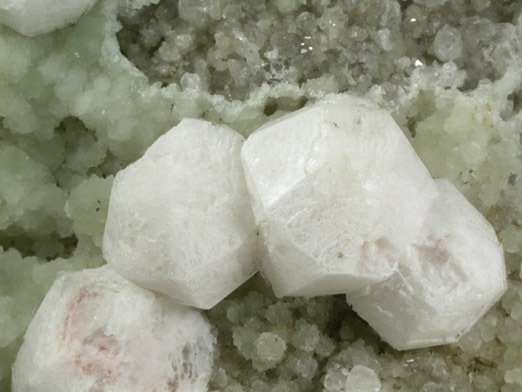 Analcime, Prehnite, Calcite from Upper New Street Quarry, Paterson, Passaic County, New Jersey