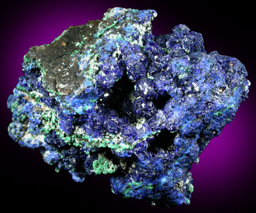 Azurite with Malachite from Morenci Mine, Clifton District, Greenlee County, Arizona