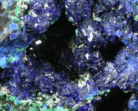 Azurite with Malachite from Morenci Mine, Clifton District, Greenlee County, Arizona