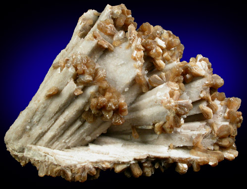 Quartz pseudomorphs after Anhydrite with Stilbite-Ca from Paterson, Passaic County, New Jersey