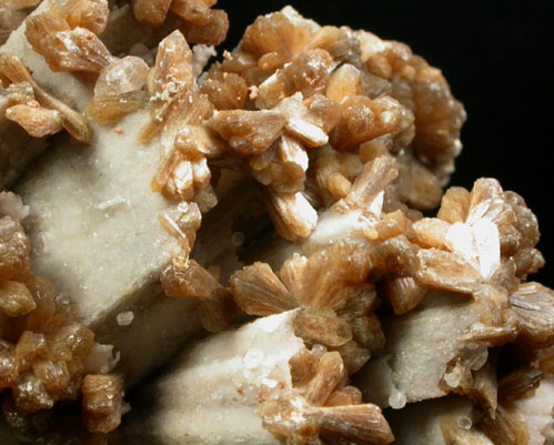 Quartz pseudomorphs after Anhydrite with Stilbite-Ca from Paterson, Passaic County, New Jersey
