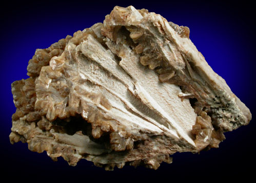 Quartz pseudomorphs after Anhydrite with Stilbite-Ca from Paterson, Passaic County, New Jersey