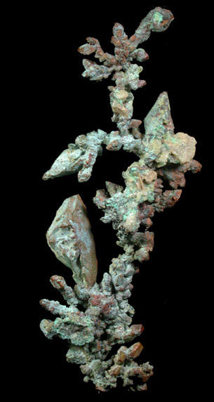 Copper (Spinel-law twinned crystals) from Ray Mine, Mineral Creek District, Pinal County, Arizona