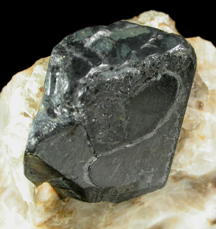 Ilmenite on Calcite with Nepheline from Vishnevye Mountains, Chelyabinsk Oblast', Southern Urals, Russia