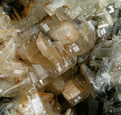 Cerussite on Galena from Tsumeb Mine, Otavi-Bergland District, Oshikoto, Namibia