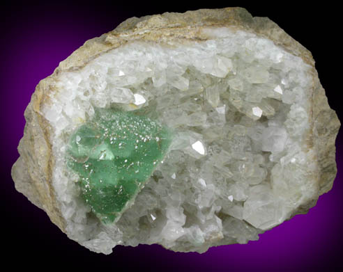 Fluorite on Quartz from William Wise Mine, Westmoreland, Cheshire County, New Hampshire