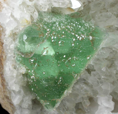 Fluorite on Quartz from William Wise Mine, Westmoreland, Cheshire County, New Hampshire