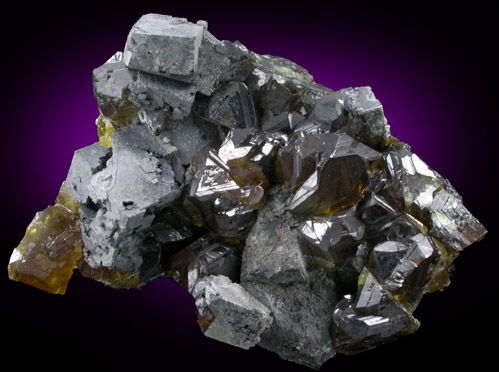 Galena on Sphalerite from Commodore Mine, Creede District, Mineral County, Colorado