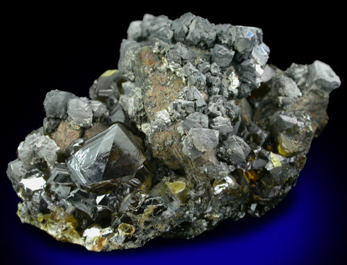 Galena on Sphalerite from Commodore Mine, Creede District, Mineral County, Colorado