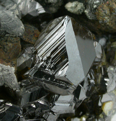 Galena on Sphalerite from Commodore Mine, Creede District, Mineral County, Colorado