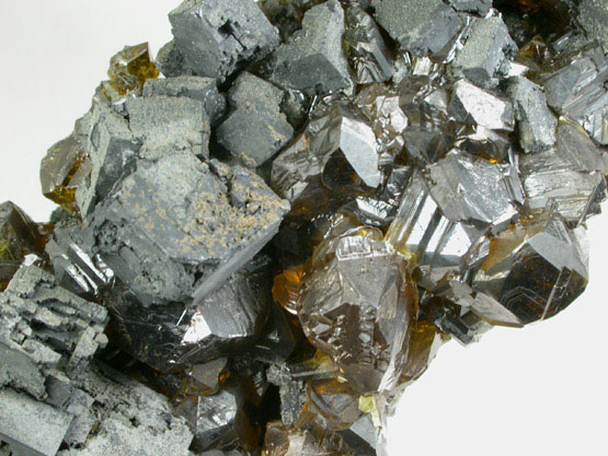 Galena on Sphalerite from Commodore Mine, Creede District, Mineral County, Colorado