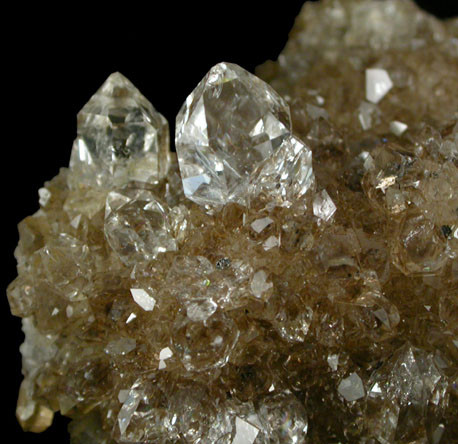 Quartz var. Herkimer Diamonds from Diamond Acres (Hastings Farm), Fonda, Montgomery County, New York