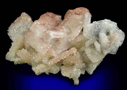 Quartz pseudomorphs after Wulfenite with Calcite from Mapimi District, Durango, Mexico