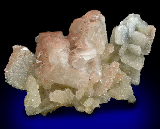 Quartz pseudomorphs after Wulfenite with Calcite from Mapimi District, Durango, Mexico