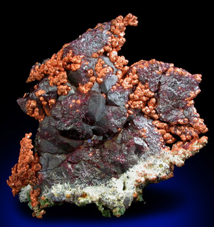 Cuprite and Native Copper from Ray Open Pit Mine, Mineral Creek District, Pinal County, Arizona