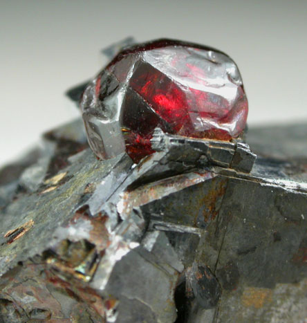 Spessartine Garnet in Galena from Broken Hill, New South Wales, Australia