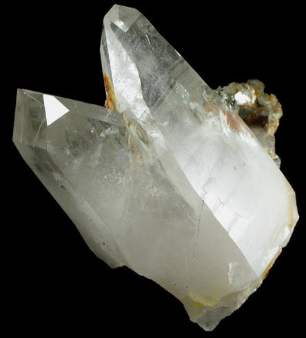 Quartz (Dauphin-law twins) with Arsenopyrite from Panasqueira Mine, Barroca Grande, 21 km. west of Fundao, Castelo Branco, Portugal