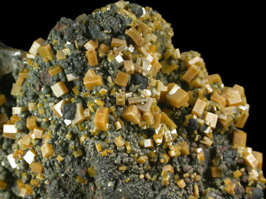 Wulfenite and Calcite from Glove Mine, Santa Rita Mountains, Santa Cruz County, Arizona