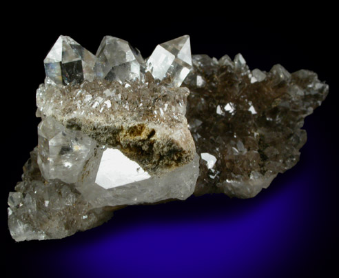 Quartz var. Herkimer Diamonds from Diamond Acres (Hastings Farm), Fonda, Montgomery County, New York