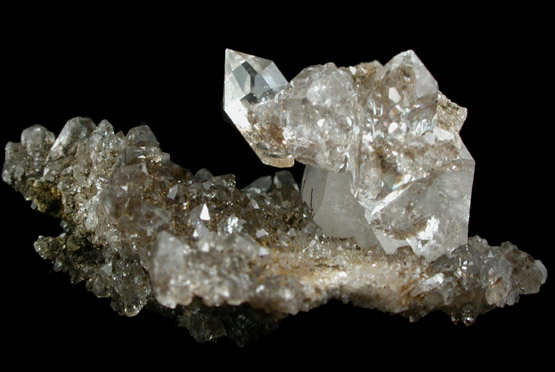 Quartz var. Herkimer Diamonds from Diamond Acres (Hastings Farm), Fonda, Montgomery County, New York