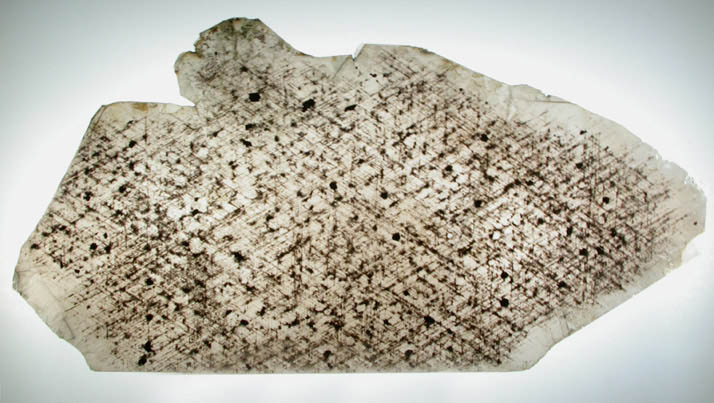 Muscovite with Magnetite inclusions (Graphic Mica) from Madras, India