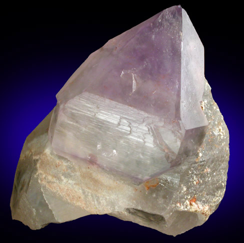 Quartz var. Amethyst over Milky Quartz from Washington Camp-Duquesne District, Santa Cruz County, Arizona