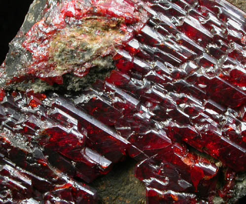 Realgar with Picropharmacolite from Crven Dol Mine, Allchar, Macedonia