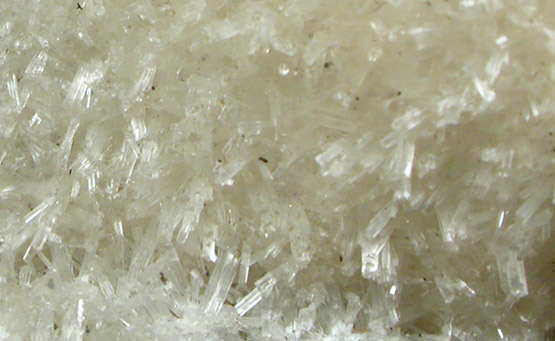 Natrolite on Calcite from DiRubbo's Quarry, Cortlandt Manor, Westchester County, New York