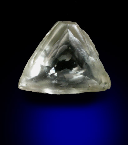 Diamond (0.74 carat pale-brown macle-twin crystal) from Venetia Mine, Limpopo Province, South Africa