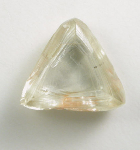 Diamond (0.89 carat pale-brown macle-twin crystal) from Venetia Mine, Limpopo Province, South Africa
