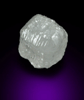Diamond (0.53 carat pale-gray cubic crystal) from Bakwanga Mine, Mbuji-Mayi (Miba), Democratic Republic of the Congo