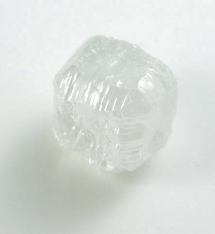 Diamond (0.53 carat pale-gray cubic crystal) from Bakwanga Mine, Mbuji-Mayi (Miba), Democratic Republic of the Congo
