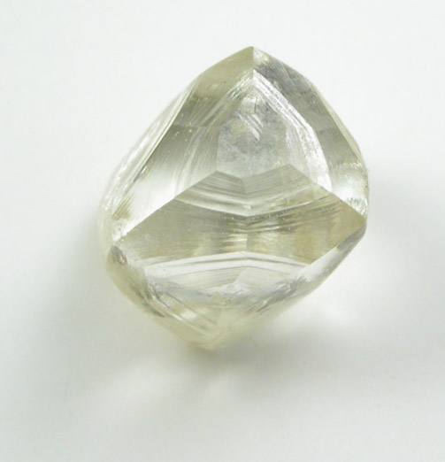 Diamond (1.40 carat gem-grade yellow-gray octahedral crystal) from Koffiefontein Mine, Free State (formerly Orange Free State), South Africa