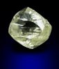 Diamond (1.22 carat gem-grade pale-yellow dodecahedral crystal) from Koffiefontein Mine, Free State (formerly Orange Free State), South Africa
