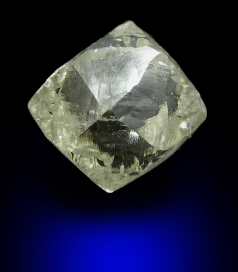 Diamond (1.46 carat gem-grade pale-gray dodecahedral crystal) from Koffiefontein Mine, Free State (formerly Orange Free State), South Africa