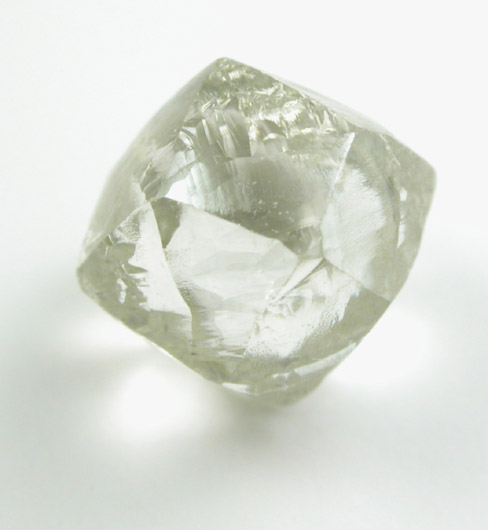 Diamond (1.46 carat gem-grade pale-gray dodecahedral crystal) from Koffiefontein Mine, Free State (formerly Orange Free State), South Africa