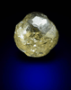 Diamond (0.71 carat yellow-gray complex crystal) from Gran Sabana region, Bolivar Province, Venezuela