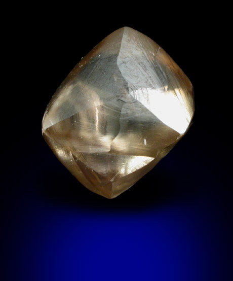 Diamond (2.29 carat brown octahedral crystal) from Diavik Mine, East Island, Lac de Gras, Northwest Territories, Canada