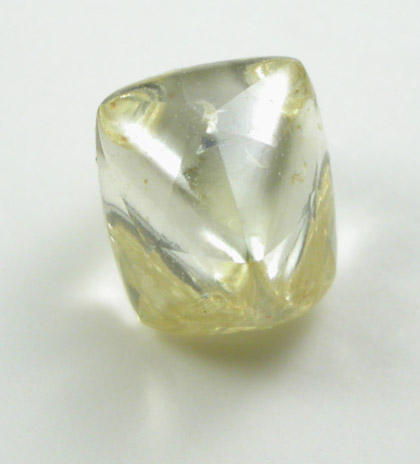 Diamond (0.61 carat yellow octahedral crystal) from Northern Cape Province, South Africa