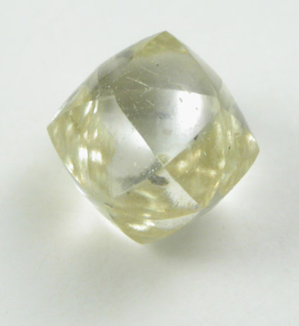 Diamond (0.65 carat yellow dodecahedral crystal) from Northern Cape Province, South Africa