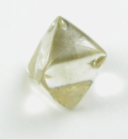 Diamond (0.68 carat yellow octahedral crystal) from Northern Cape Province, South Africa