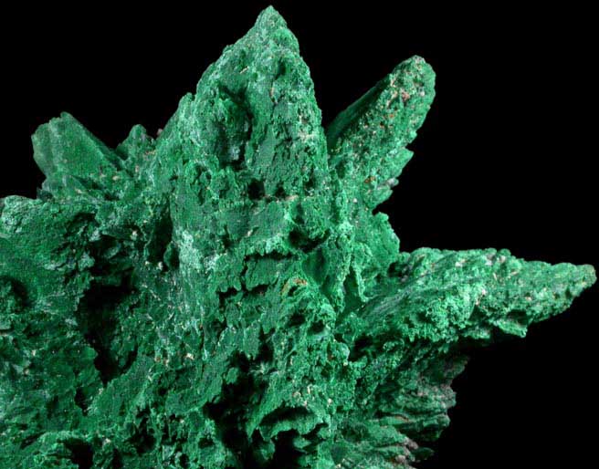 Malachite pseudomorphs after Azurite from Tsumeb Mine, Otavi-Bergland District, Oshikoto, Namibia