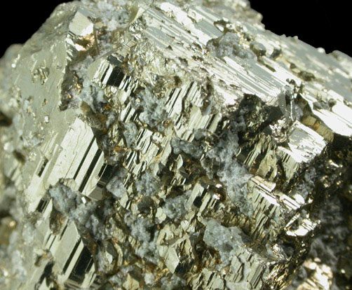 Pyrite with Talc from ZCA Pierrepont Mine, Grange Ore Body, Pierrepont, St. Lawrence County, New York