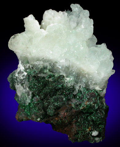 Calcite, Murdochite, Malachite from Bisbee, Warren District, Cochise County, Arizona