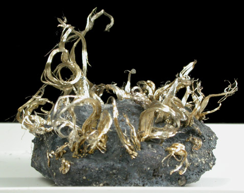 Silver (man-made wire crystals) from Don Edward's garage, Tideswell, Derbyshire, England