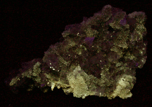 Celestine on Calcite from Route 13 road cut, Chittenengo Falls, Madison County, New York