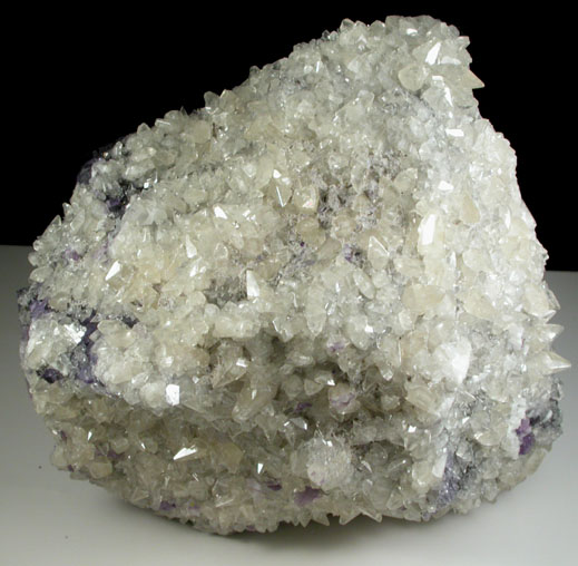 Fluorite with Calcite and Chalcopyrite from Denton Mine, Sub-Rosiclare Level, Harris Creek District, Hardin County, Illinois